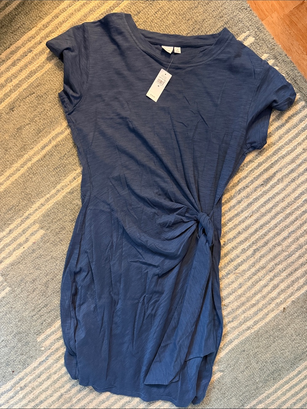 GAP Navy Tie-Front Short Sleeve Tunic